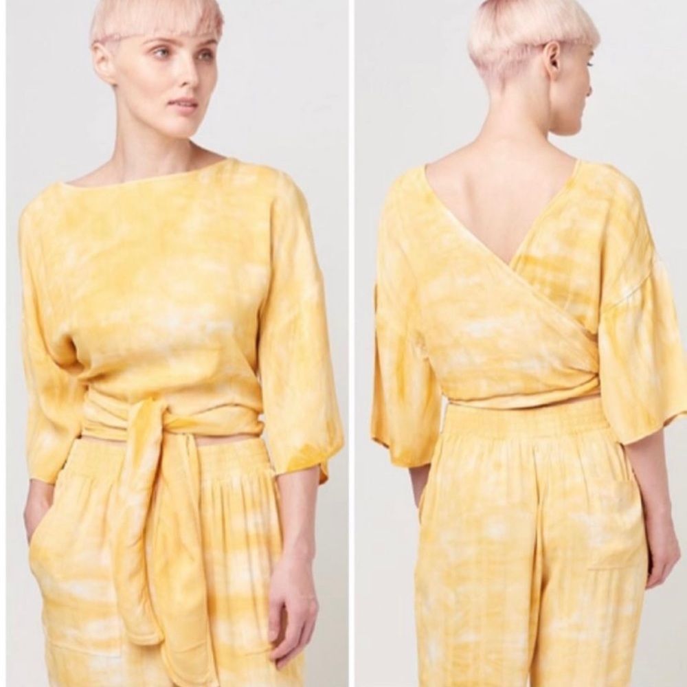 Anthropologie Tina + Joe Wrap Blouse New with Tags Medium